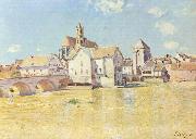 Alfred Sisley, Brucke von Moret in der Morgensonne